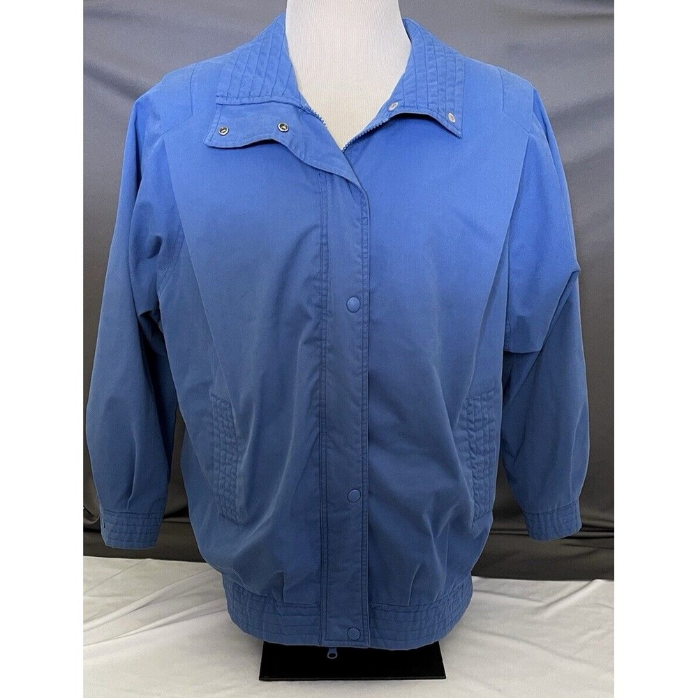 Vintage Pacific Trail Jacket Men Size Large Blue Flannel-Lined Full Zip Pockets